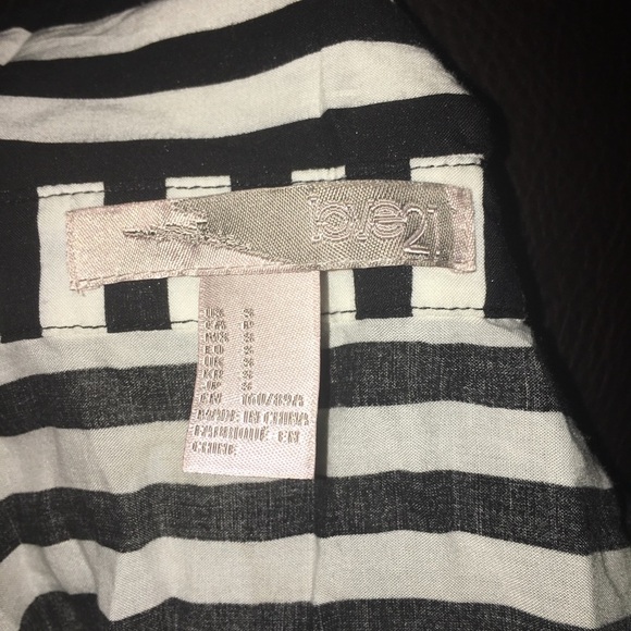 Forever 21 black and white stripe blouse - Picture 4 of 4